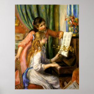 Pierre-Auguste Renoir - Jeunes Filles au Piano Poster