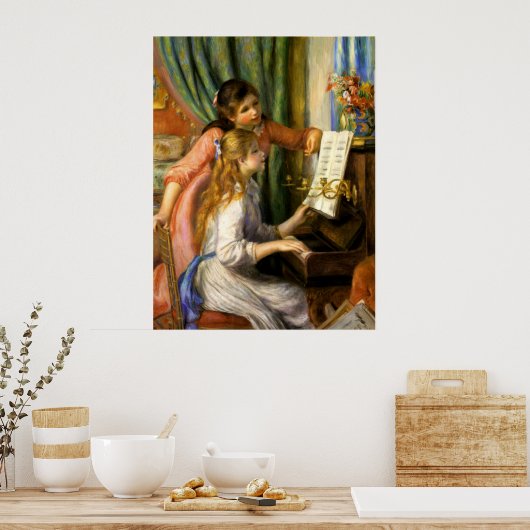 Pierre-Auguste Renoir - Jeunes Filles au Piano Poster (Keuken)