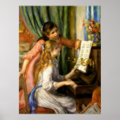 Pierre-Auguste Renoir - Jeunes Filles au Piano Poster (Voorkant)