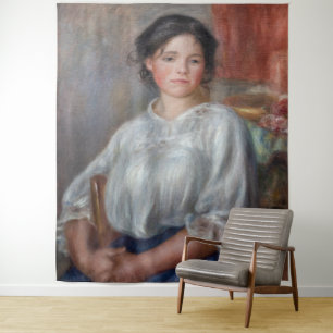 Pierre-Auguste Renoir - Jong meisje zittend Wandkleed