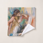 Pierre Auguste Renoir - Jonge meisjes aan de Piano Bad Handdoek (Wasdoekje)