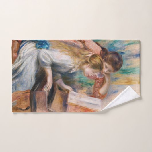 Pierre Auguste Renoir - Jonge meisjes aan de Piano Bad Handdoek (Handdoek)