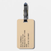 Pierre Auguste Renoir - Jonge meisjes aan de Piano Bagagelabel (Achterkant verticaal)