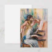 Pierre Auguste Renoir - Jonge meisjes aan de piano Bedankkaart (Voorkant / Achterkant)