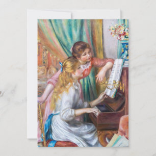 Pierre Auguste Renoir - Jonge meisjes aan de Piano Bedankkaart
