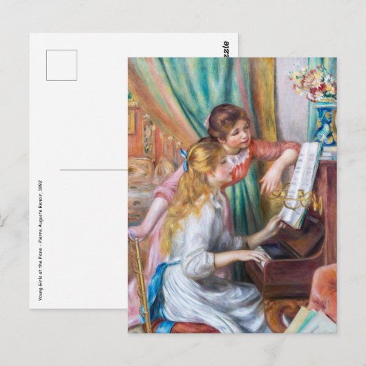 Pierre Auguste Renoir - Jonge meisjes aan de piano Briefkaart (Voorkant / Achterkant)