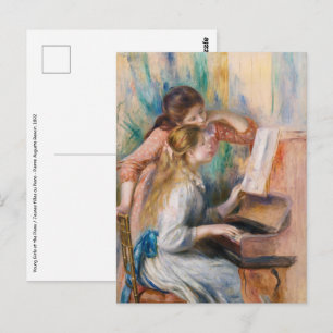 Pierre Auguste Renoir - Jonge meisjes aan de Piano Briefkaart