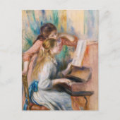 Pierre Auguste Renoir - Jonge meisjes aan de Piano Briefkaart (Voorkant)