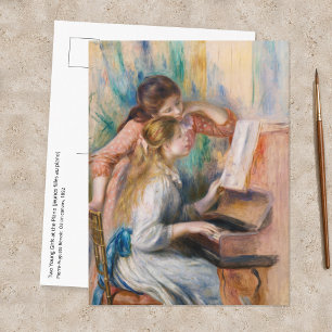Pierre Auguste Renoir - Jonge meisjes aan de piano Briefkaart