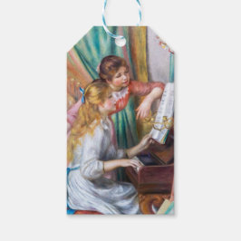 Pierre Auguste Renoir - Jonge meisjes aan de Piano Cadeaulabel
