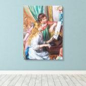 Pierre Auguste Renoir - Jonge meisjes aan de Piano Canvas Afdruk (Insitu (Houten vloer))