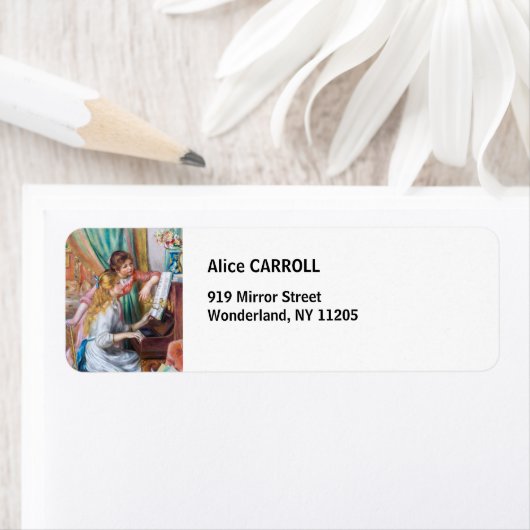 Pierre Auguste Renoir - Jonge meisjes aan de Piano Etiket (Insitu)