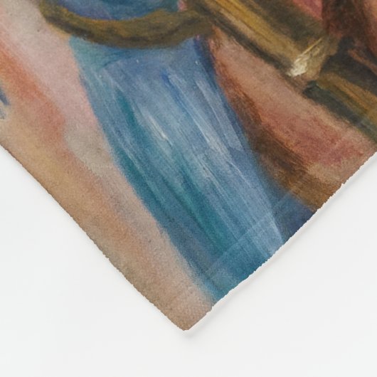 Pierre Auguste Renoir - Jonge meisjes aan de Piano Fleece Deken (Hoek)
