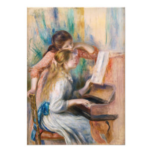 Pierre Auguste Renoir - Jonge meisjes aan de Piano Foto Afdruk