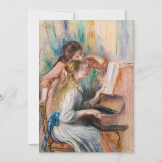 Pierre Auguste Renoir - Jonge meisjes aan de Piano Kaart (Voorkant)