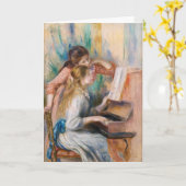 Pierre Auguste Renoir - Jonge meisjes aan de Piano Kaart (Gele Bloem)
