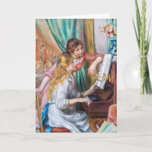 Pierre Auguste Renoir - Jonge meisjes aan de Piano Kaart (Voorkant)