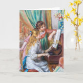 Pierre Auguste Renoir - Jonge meisjes aan de Piano Kaart (Gele Bloem)