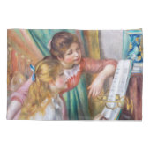 Pierre Auguste Renoir - Jonge meisjes aan de Piano Kussensloop (Achterkant)