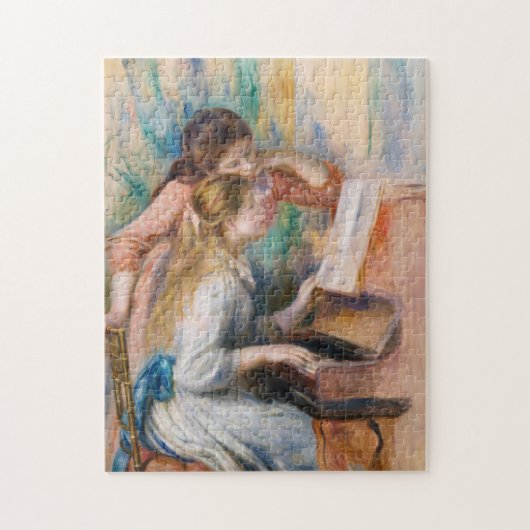 Pierre Auguste Renoir - Jonge meisjes aan de Piano Legpuzzel (Verticaal)