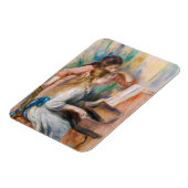 Pierre Auguste Renoir - Jonge meisjes aan de Piano Magneet (Linkerzijde)