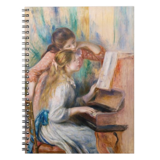 Pierre Auguste Renoir - Jonge meisjes aan de piano Notitieboek (Voorkant)