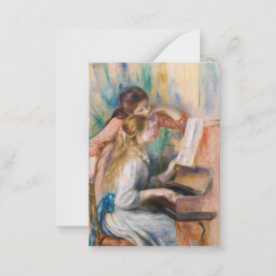 Pierre Auguste Renoir - Jonge meisjes aan de Piano Notitiekaartje