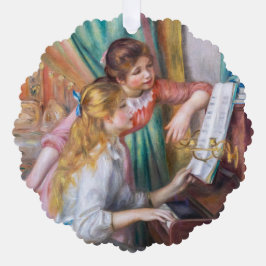 Pierre Auguste Renoir - Jonge meisjes aan de Piano Ornament Kaart