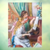Pierre Auguste Renoir - Jonge meisjes aan de Piano Raamsticker (Vel 3)