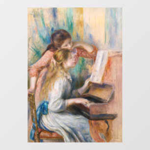 Pierre Auguste Renoir - Jonge meisjes aan de Piano Raamsticker