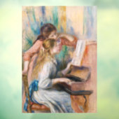 Pierre Auguste Renoir - Jonge meisjes aan de Piano Raamsticker (Vel 3)
