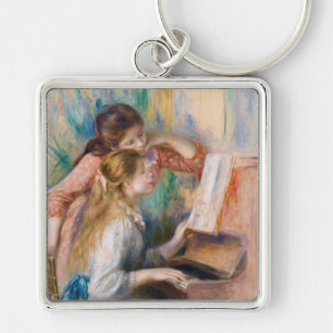 Pierre Auguste Renoir - Jonge meisjes aan de Piano Sleutelhanger