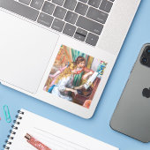 Pierre Auguste Renoir - Jonge meisjes aan de Piano Sticker (Laptop met iPhone)