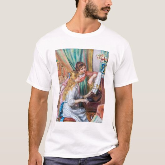 Pierre Auguste Renoir - Jonge meisjes aan de Piano T-shirt (Voorkant)