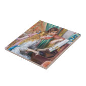 Pierre Auguste Renoir - Jonge meisjes aan de Piano Tegeltje (Zijkant)