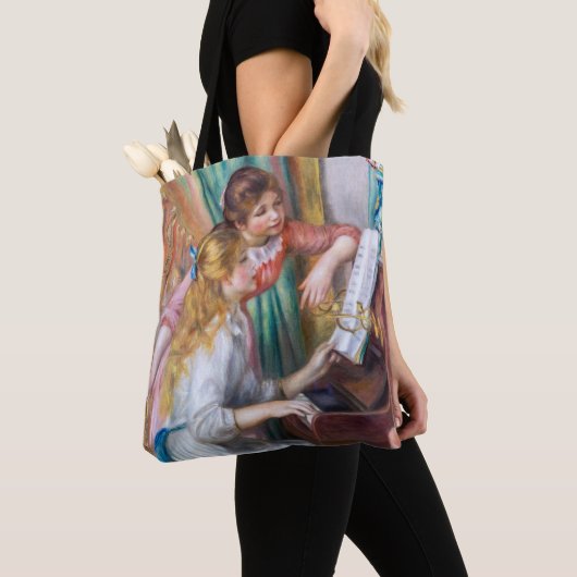 Pierre Auguste Renoir - Jonge meisjes aan de Piano Tote Bag (Dichtbij)