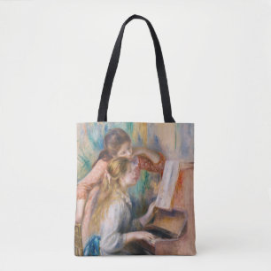 Pierre Auguste Renoir - Jonge meisjes aan de Piano Tote Bag