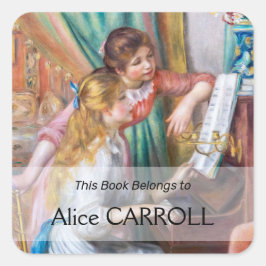 Pierre Auguste Renoir - Jonge meisjes aan de Piano Vierkante Sticker