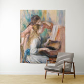 Pierre Auguste Renoir - Jonge meisjes aan de Piano Wandkleed (In situ)