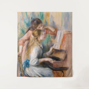 Pierre Auguste Renoir - Jonge meisjes aan de Piano Wandkleed