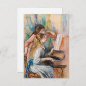Pierre Auguste Renoir - Jonge meisjes bij de piano Bedankkaart (Voorkant / Achterkant)