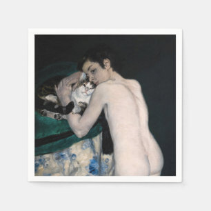 Pierre-Auguste Renoir - Jongen met een kat Servet