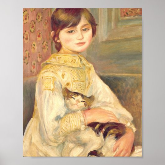 Pierre Auguste renoir - Julie Manet met kat Poster (Voorkant)