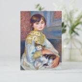 Pierre-Auguste Renoir - Kind met Kat Bedankkaart (Staand voorkant)