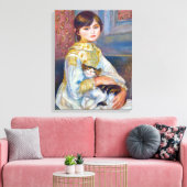 Pierre-Auguste Renoir - Kind met Kat Canvas Afdruk (Insitu (Woonkamer))