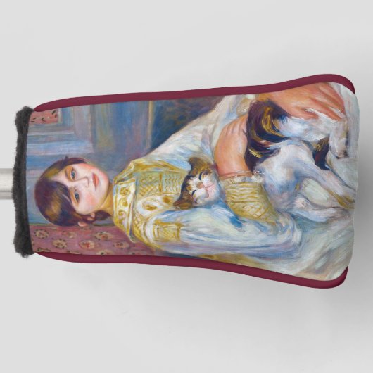 Pierre-Auguste Renoir - Kind met Kat Golfheadcover (Voorkant)