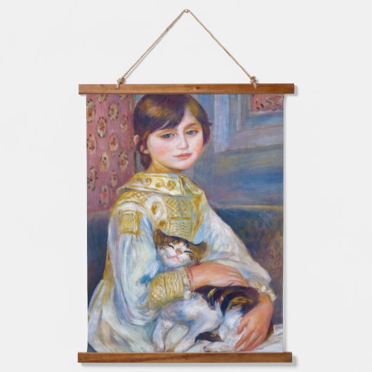 Pierre-Auguste Renoir - Kind met Kat Hangend Wandkleed (Voorkant)