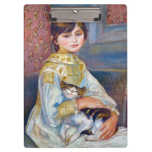 Pierre-Auguste Renoir - Kind met Kat Klembord (Voorkant)