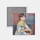 Pierre-Auguste Renoir - Kind met kat Magneet (Voorkant / Achterkant)