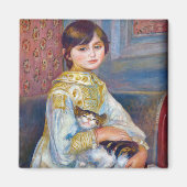 Pierre-Auguste Renoir - Kind met kat Magneet (Voorkant)